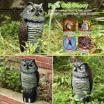 Rotating Head Owl Garden Decoy